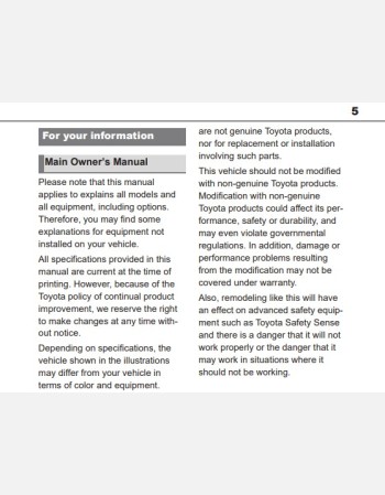 toyota kluger hybrid 2022-2023 owners manual